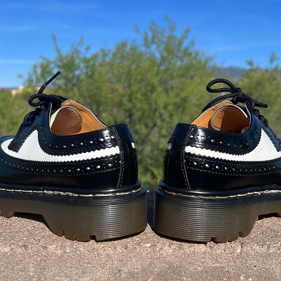🏴󠁧󠁢󠁥󠁮󠁧󠁿 Dr. Martens MIE Vintage Tuxedo Platform Wingtips / Oxfords UK 3 - Picture 3 of 16